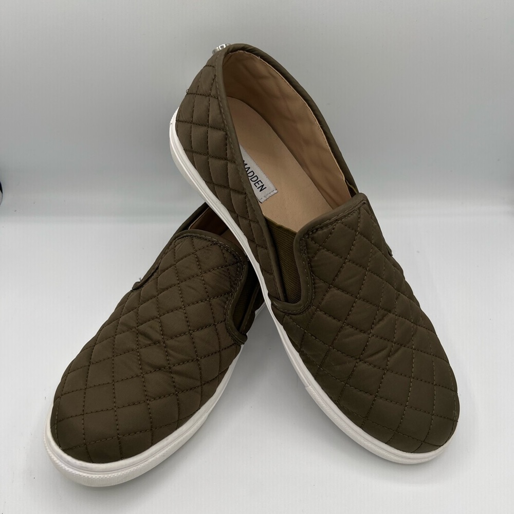 Olive Green Steve Madden Slip-On Sneakers